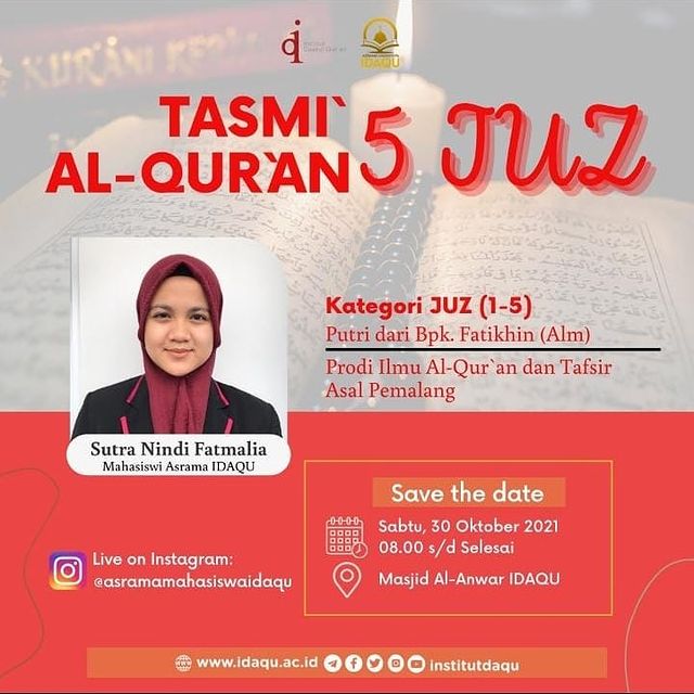Mahasiswi Idaqu Telah Menyelesaikan Tasmi’Al-Quran dengan Baik